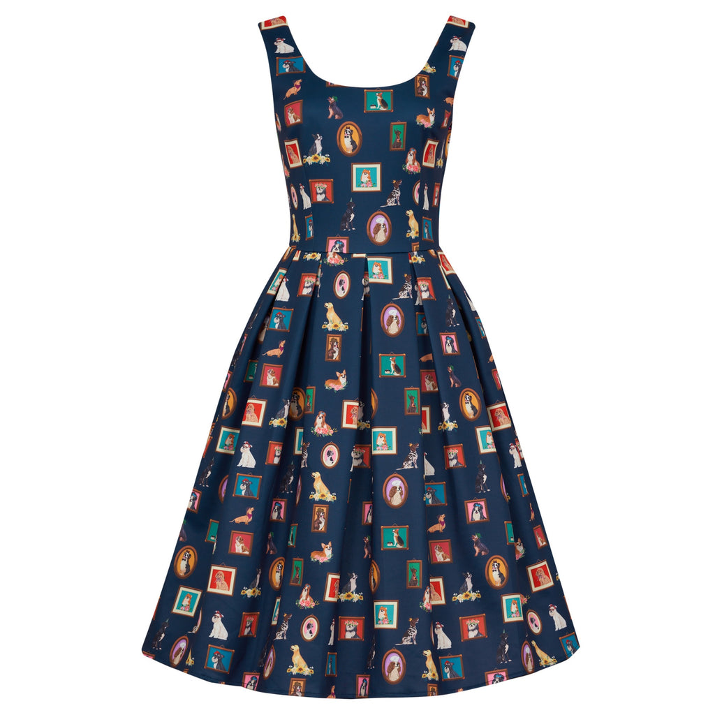 Dog Portrait Print Dress by Dolly and Dotty