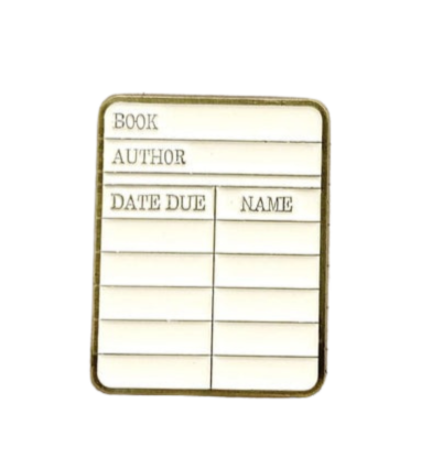 Library Card Enamel Pin Badge