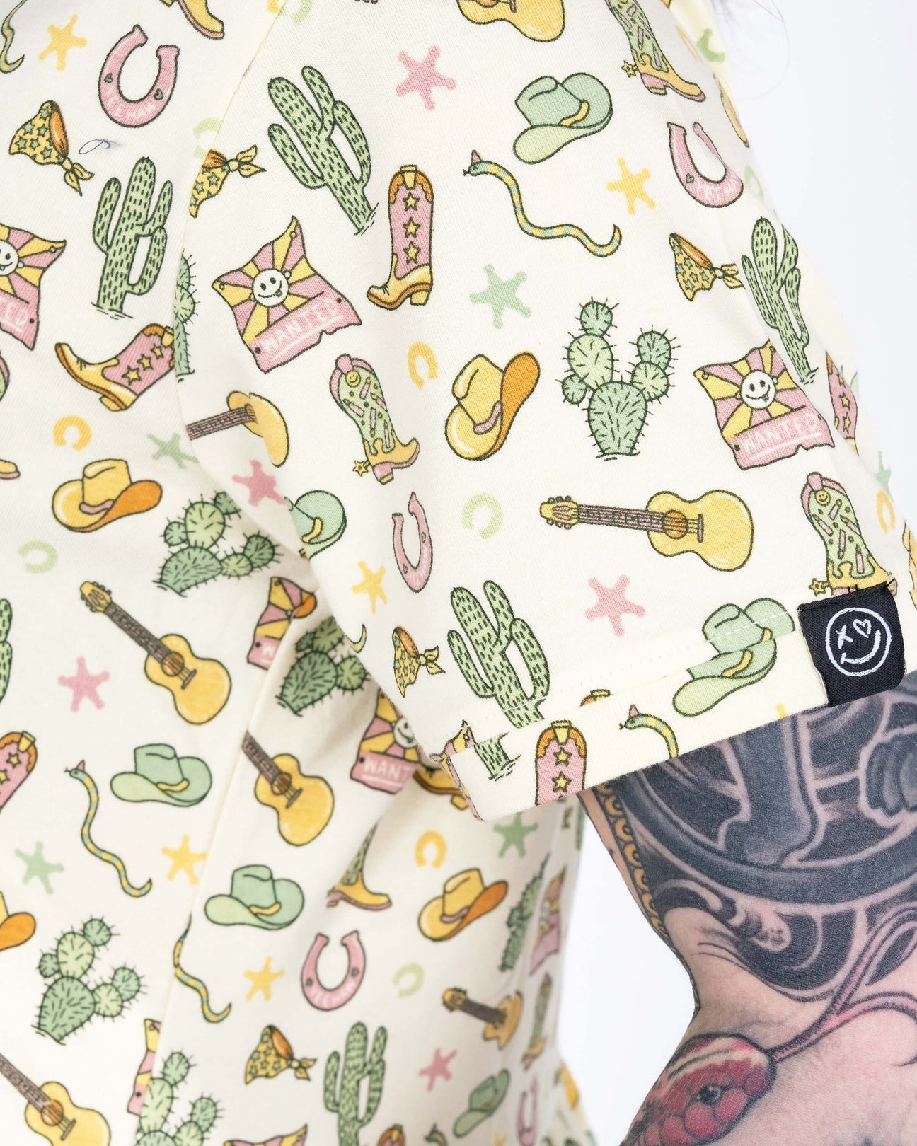 Cowboy Print Smock Dress with Pockets by Rebel Romance