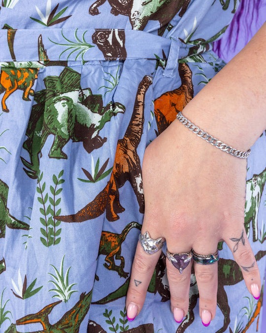 Jurassic Adventure Dinosaur Cotton Tea Dress with Pockets by Run and Fly