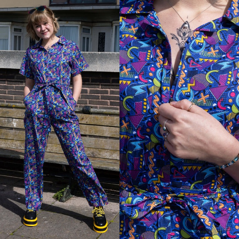 Run and Fly 90's Arcade Print Jumpsuit