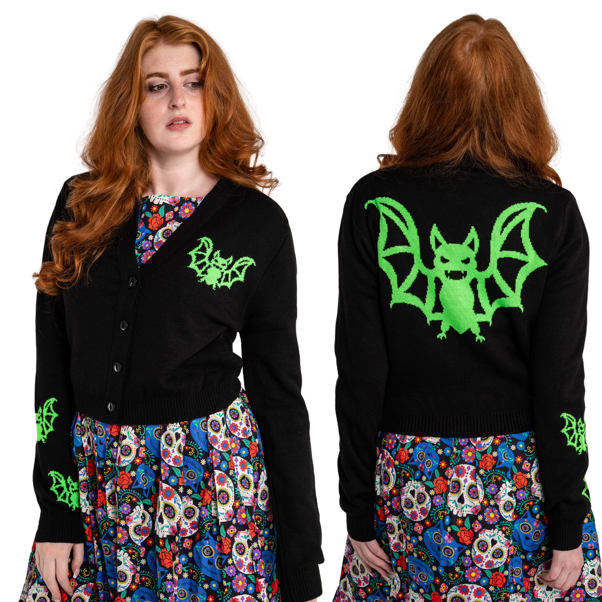 Green Bat Cardigan by Run and Fly