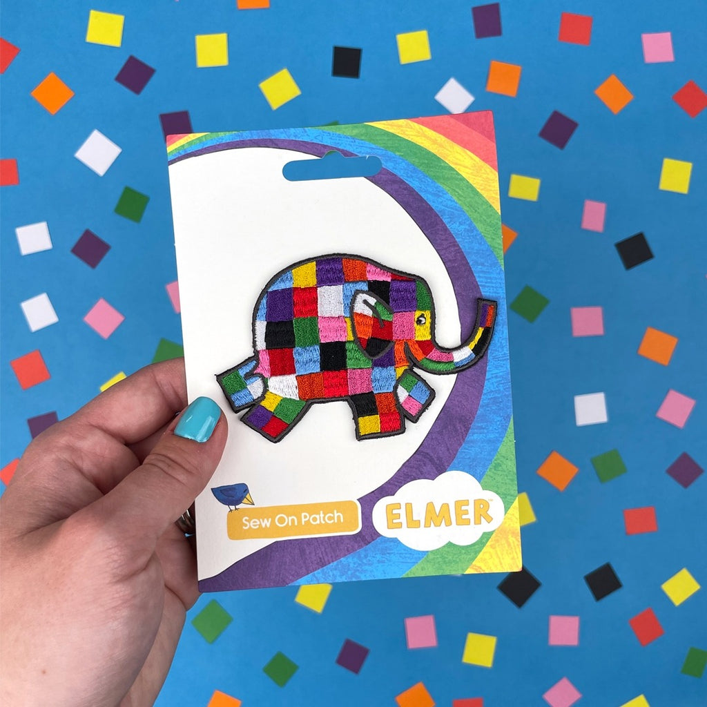 Elmer The Patchwork Elephant Sew On Patch