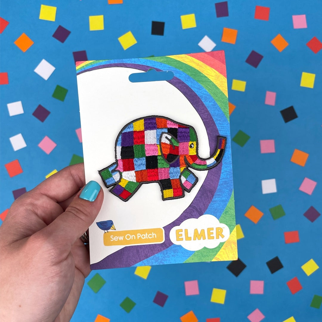 Elmer The Patchwork Elephant Sew On Patch