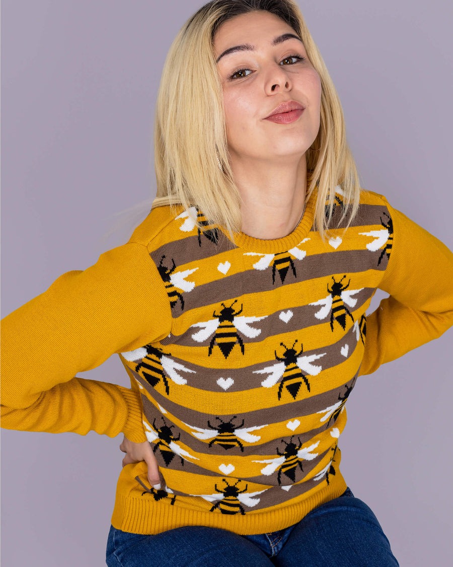 Yellow Stripe Bee Jumper by Run and Fly