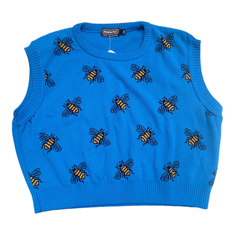 Bee Cropped Tank Top Vest by Run and Fly