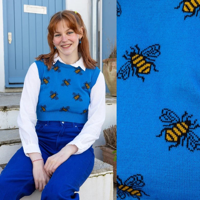 Bee Cropped Tank Top Vest by Run and Fly
