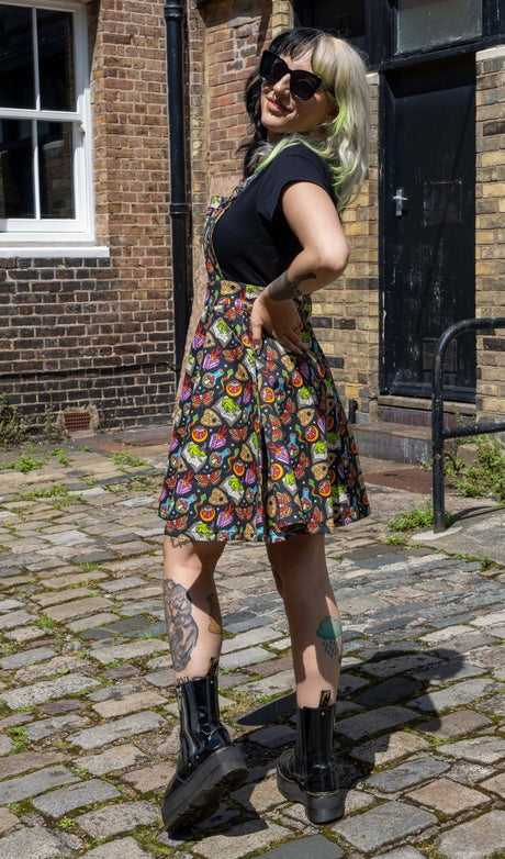 pinafore dress skater Skirt Pinafore Jumper Handmade Overall Dress, Skater Dress, Circle Skirt, Jumper Dress Women, Pinafore, Cottagecore, Gift