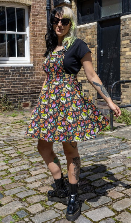 dungaree skater dress Denim Skater Dress and Crop Top