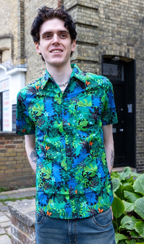 Jungle Cats Print Shirt by Run and Fly