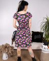 Bodies Print Cotton Tea Dress with Pockets by Run and Fly