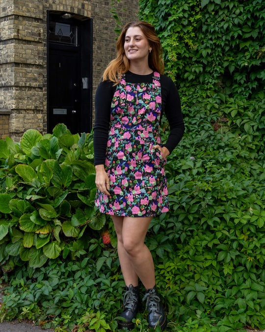 Bodies Print Dungaree Pinafore Dress by Run and Fly