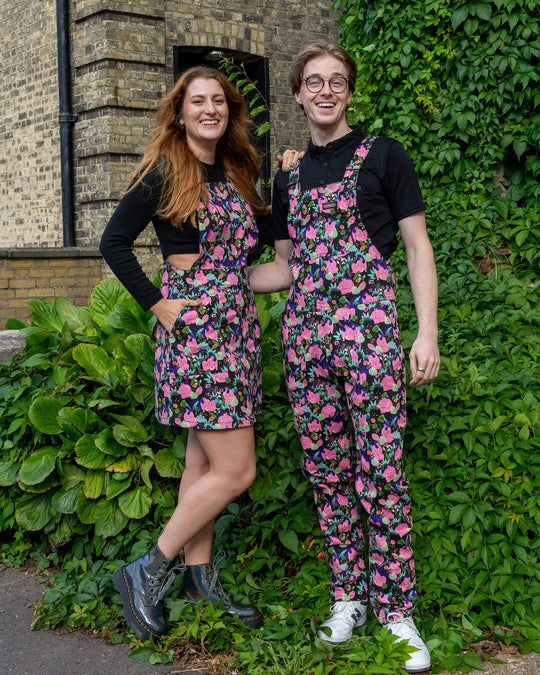 Bodies Print Dungaree Pinafore Dress by Run and Fly