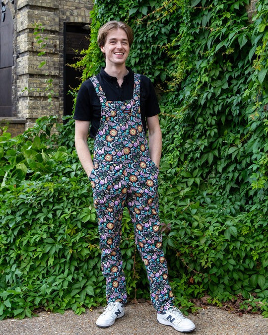 Boho Summer Print Stretch Cotton Dungarees by Run and Fly