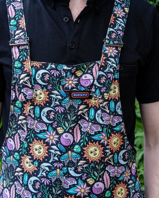 Boho Summer Print Stretch Cotton Dungarees by Run and Fly