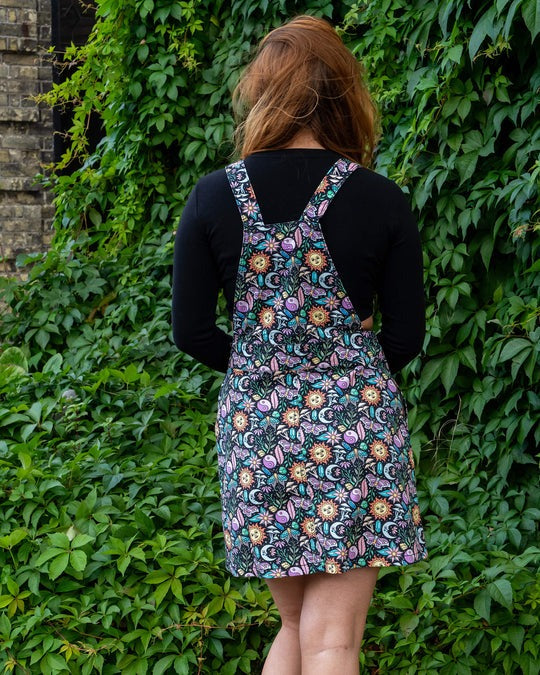 Boho Summer Print Dungaree Pinafore Dress by Run and Fly