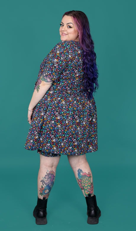 Boogie Bones Jersey Smock Dress with Pockets by Run and Fly