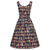 Library Bookcase Print Dress by Dolly and Dotty