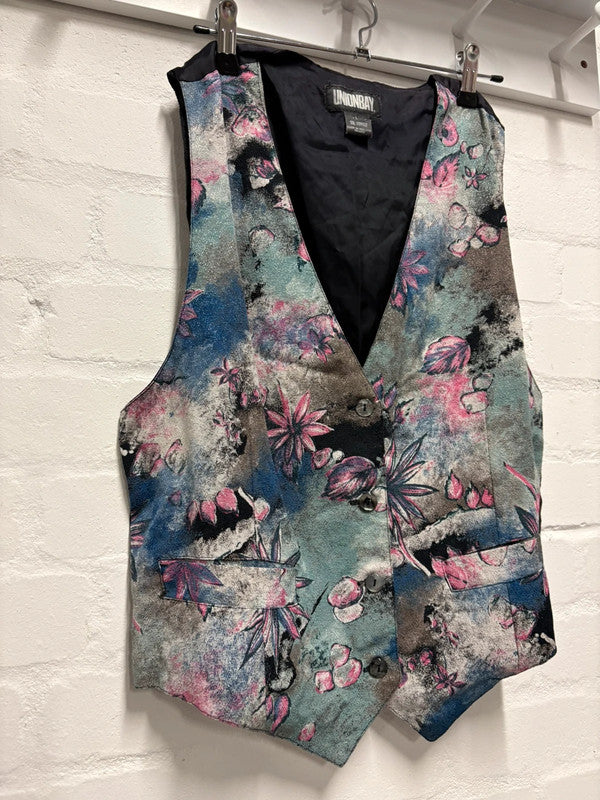 Vintage 90’s Patterned Waistcoat Vest 14 Whimsygoth Boho Grunge