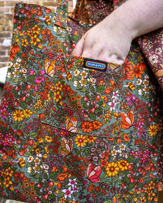Cottagecore Print Tote Bag by Run and Fly