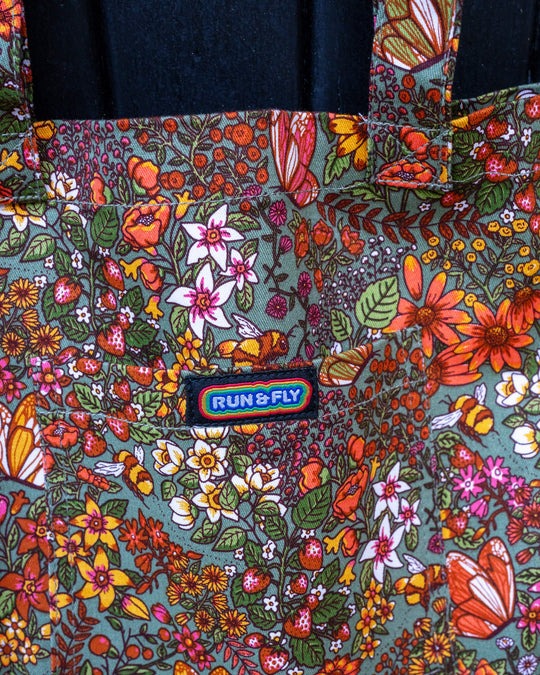 Cottagecore Print Tote Bag by Run and Fly