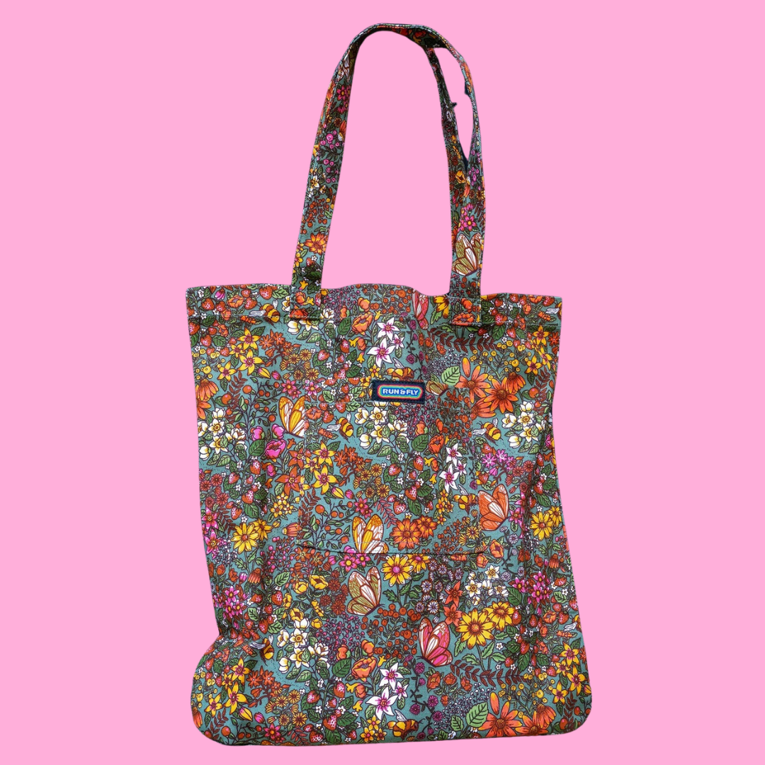Cottagecore Print Tote Bag by Run and Fly