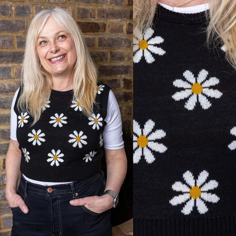 Daisy Cropped Tank Top Vest by Run and Fly