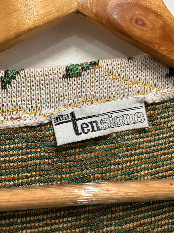 Vintage 80’s Pineapple Jumper 10 12 Jazzy Retro Glitter Kitchen