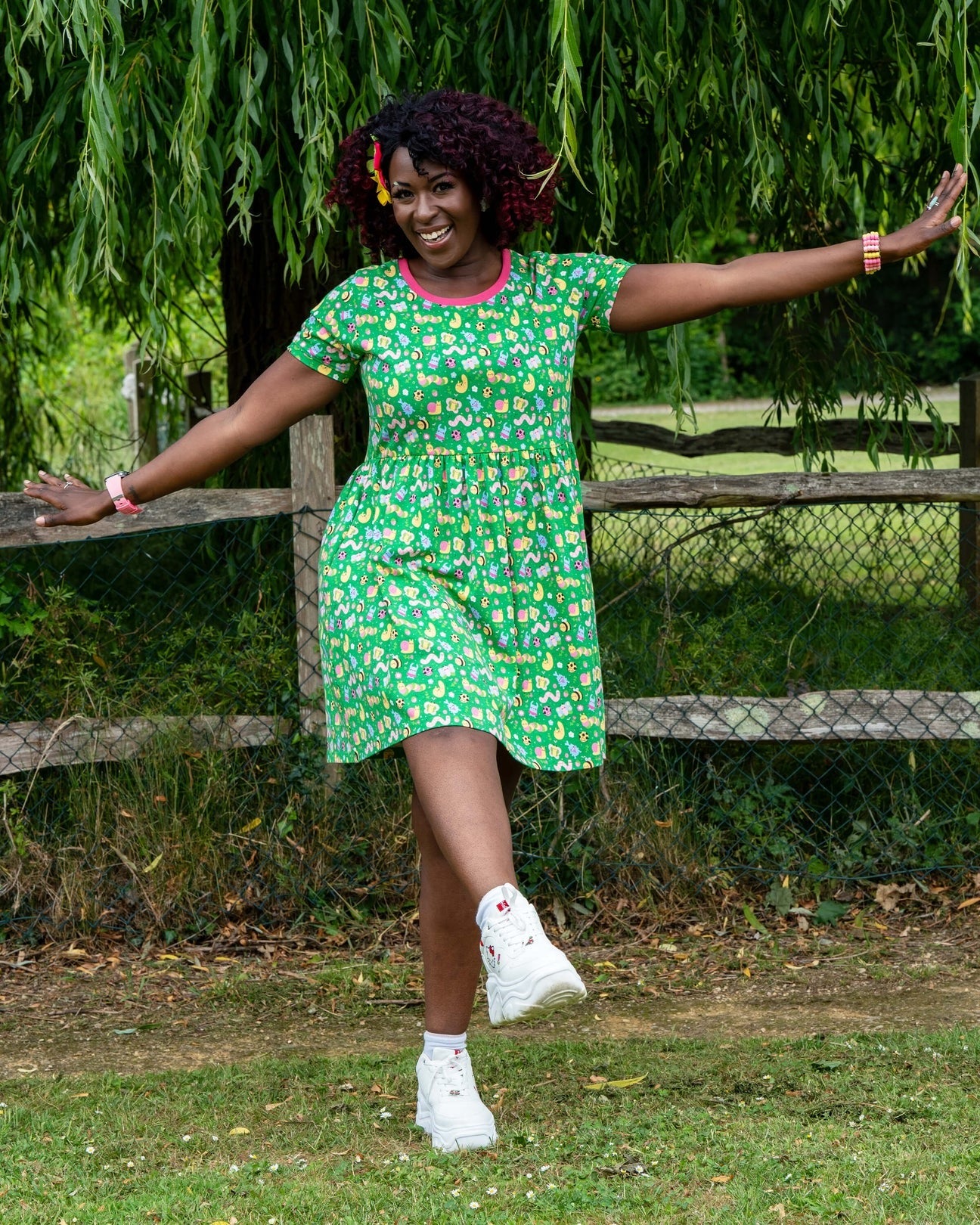 Bugs Jersey Smock Dress with Pockets by Rebel Romance