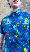 Dogs in Space Print Shirt by Run and Fly