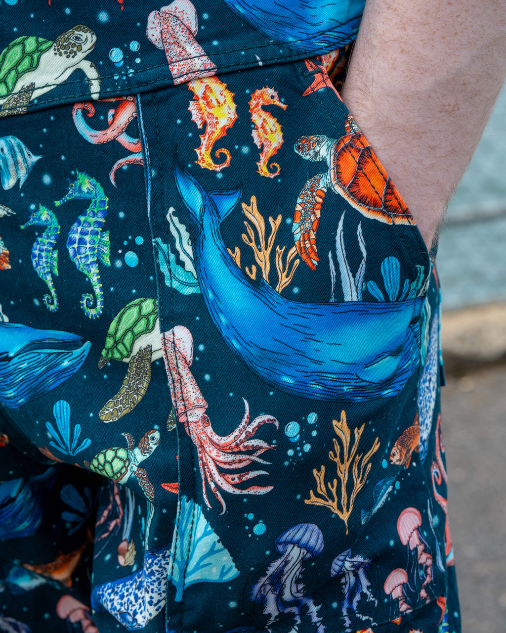 Ocean Stretch Twill Dungarees by Run and Fly