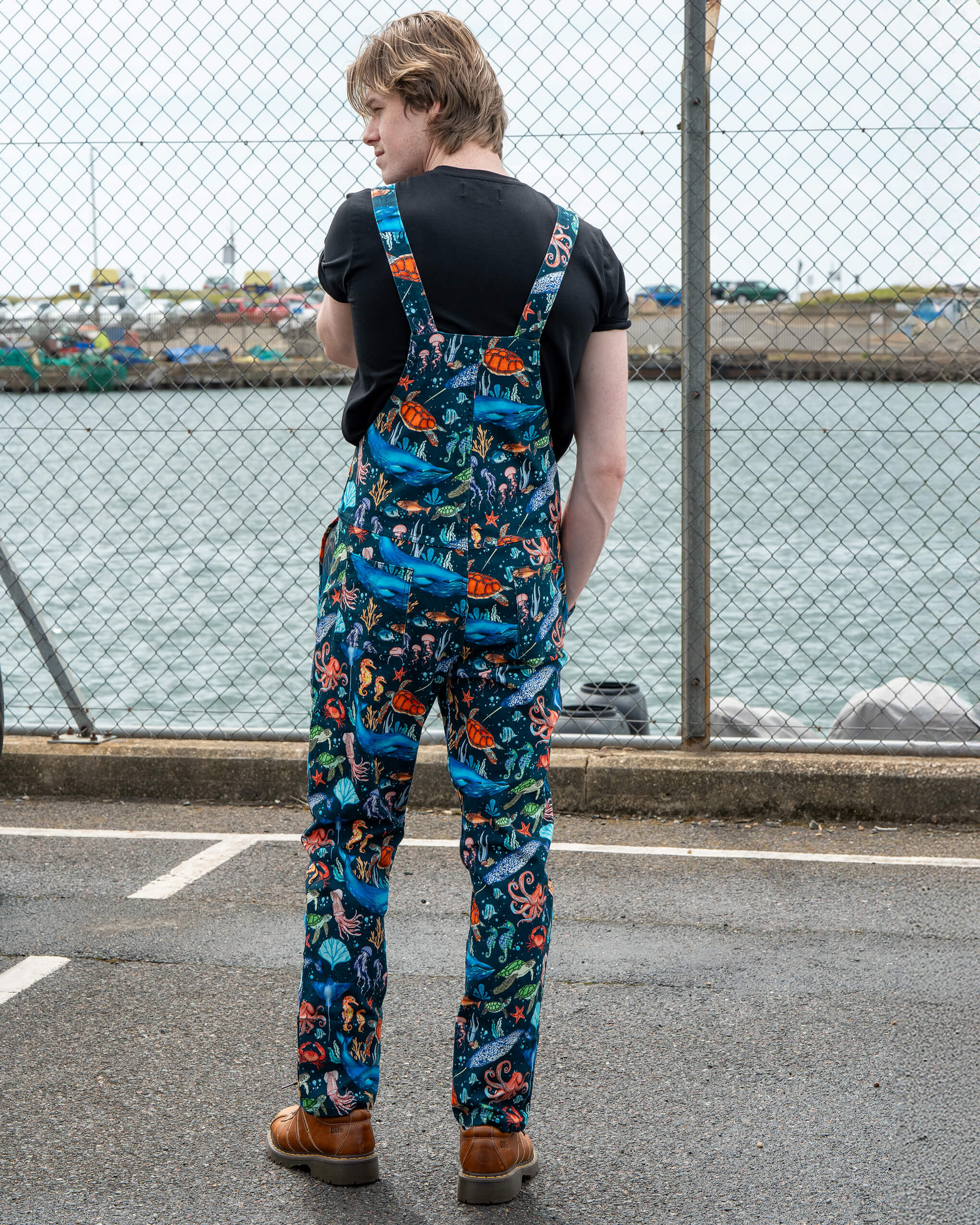 Ocean Stretch Twill Dungarees by Run and Fly