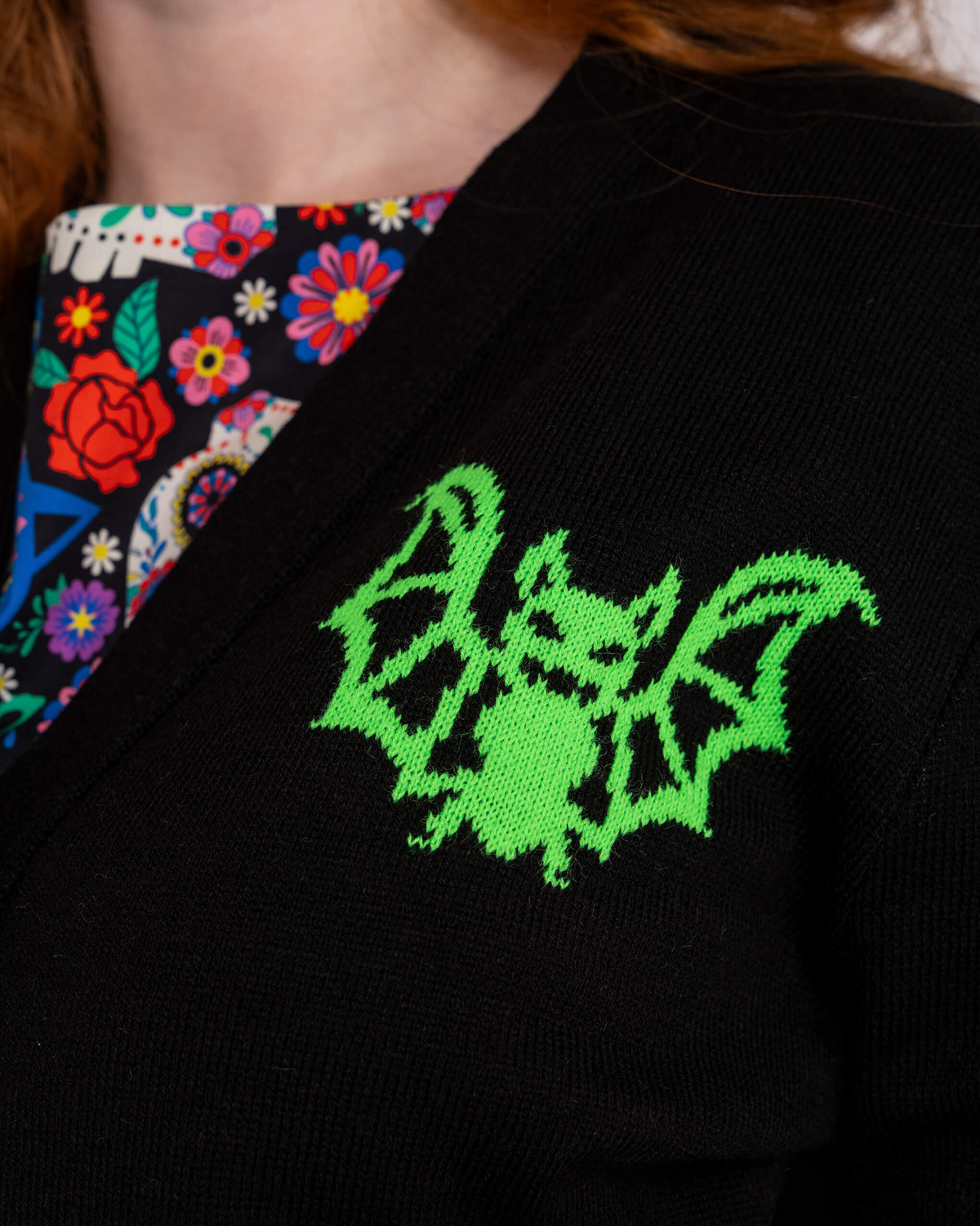 Green Bat Cardigan by Run and Fly