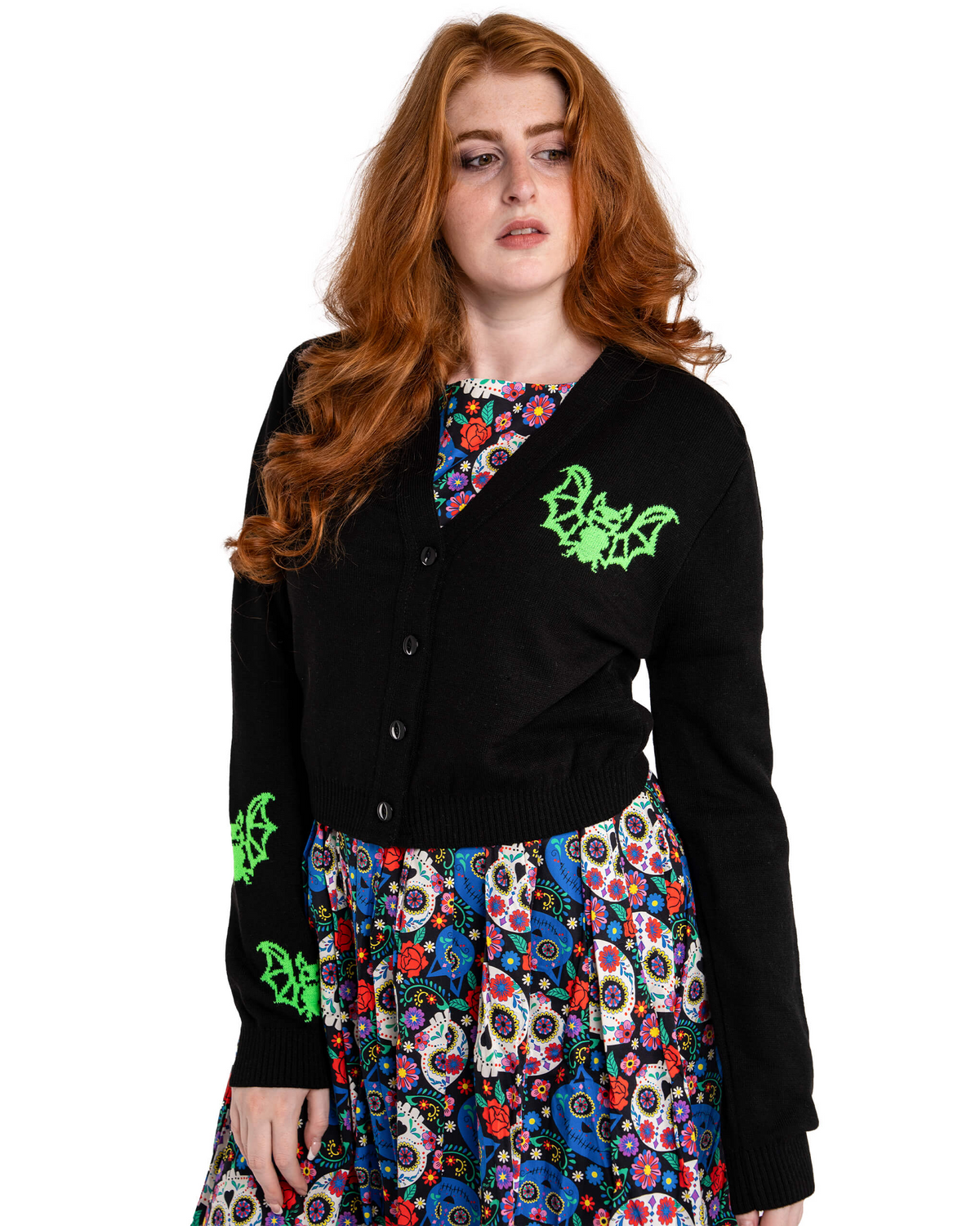 Green Bat Cardigan by Run and Fly