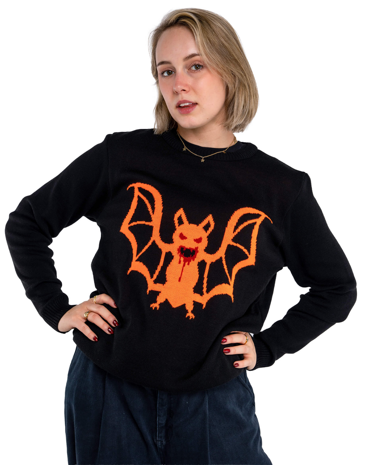 Orange Bat Jumper by Run and Fly