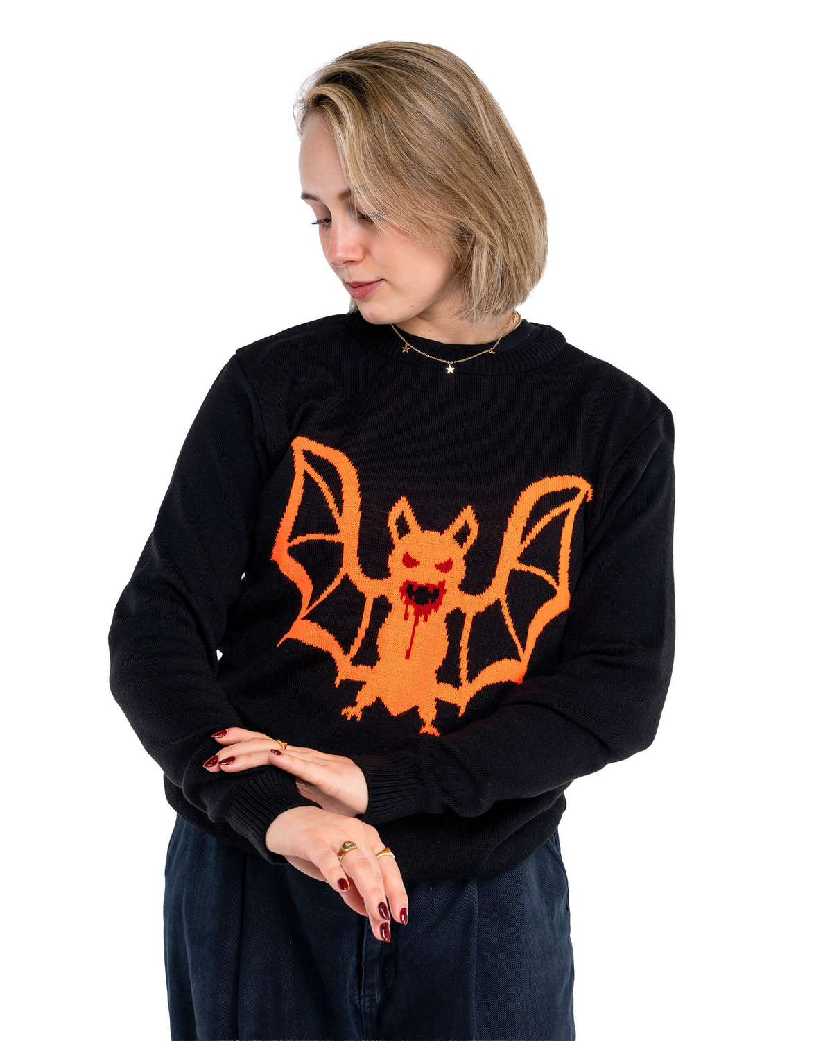 Orange Bat Jumper by Run and Fly