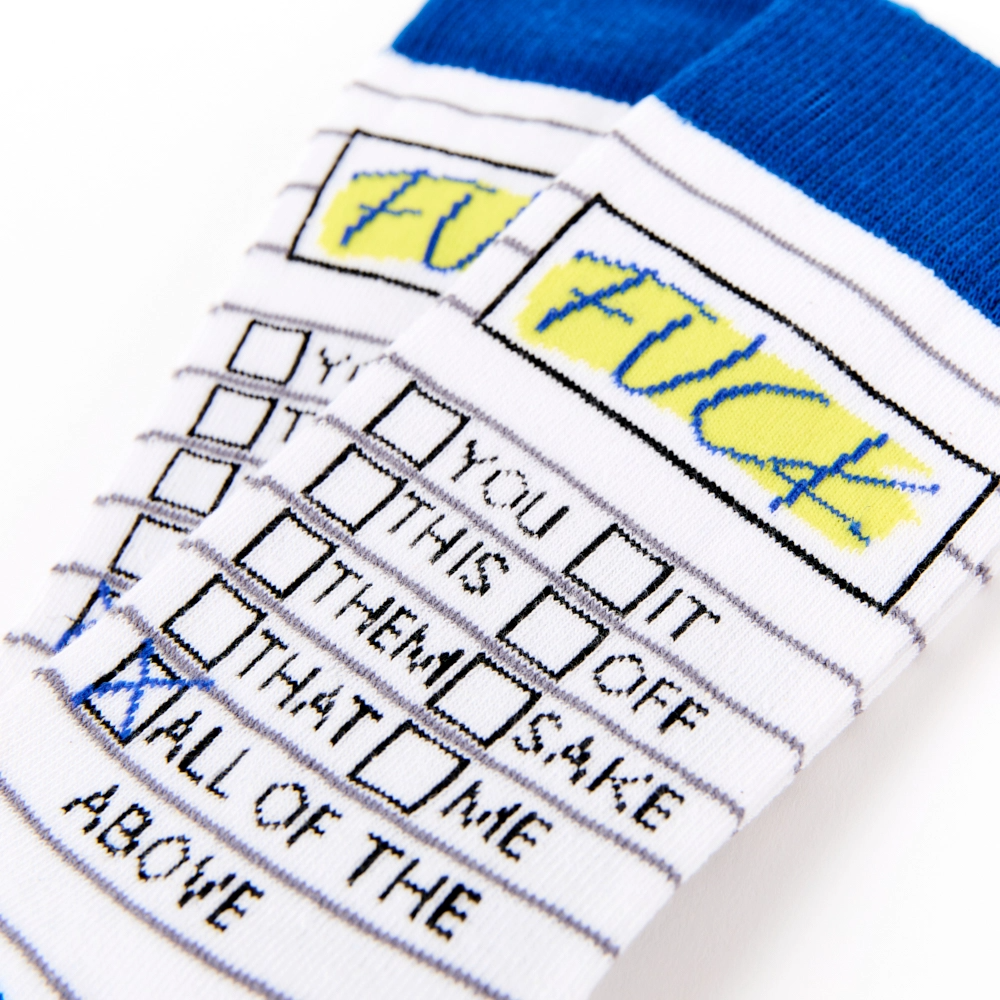 Fuck Tick List Sweary Socks