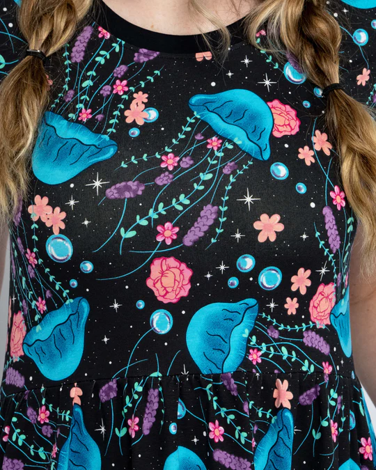 Jellyfish Print Smock Dress with Pockets by Rebel Romance (Copy)