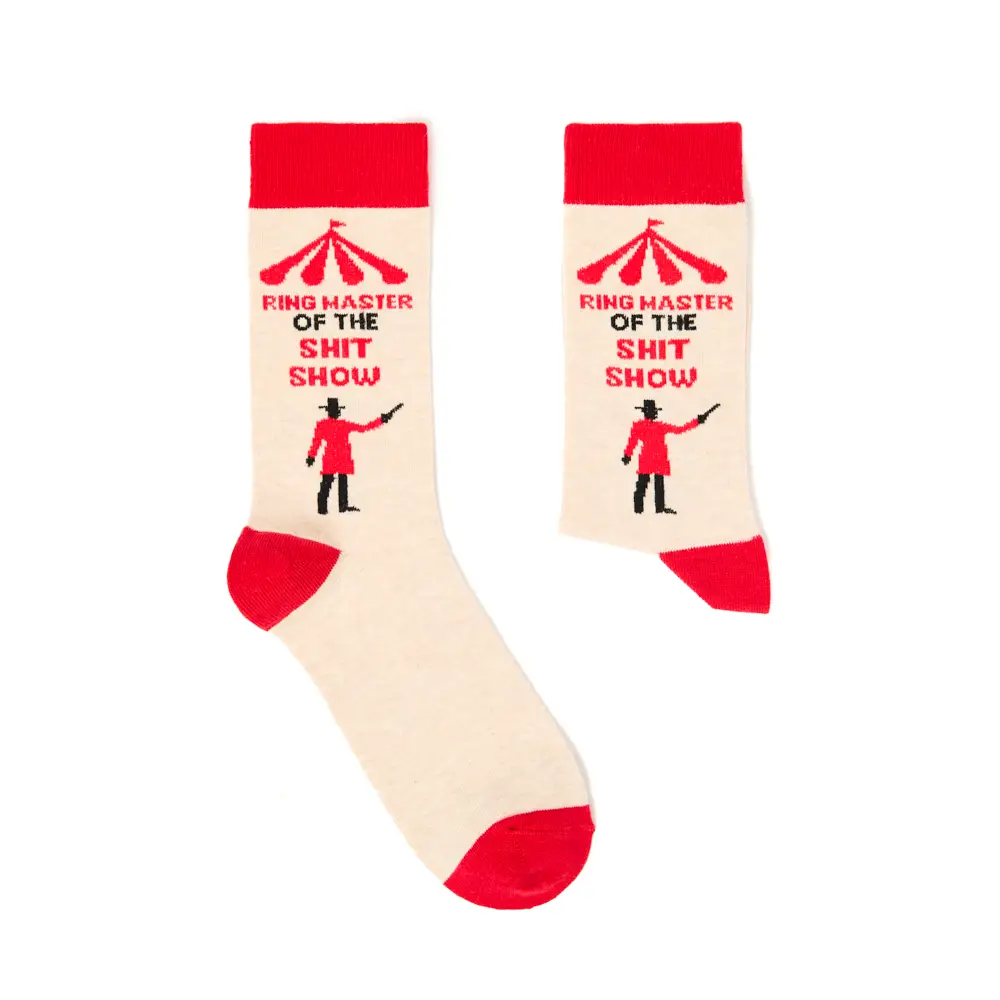 Ringmaster Of The Shitshow Sweary Socks