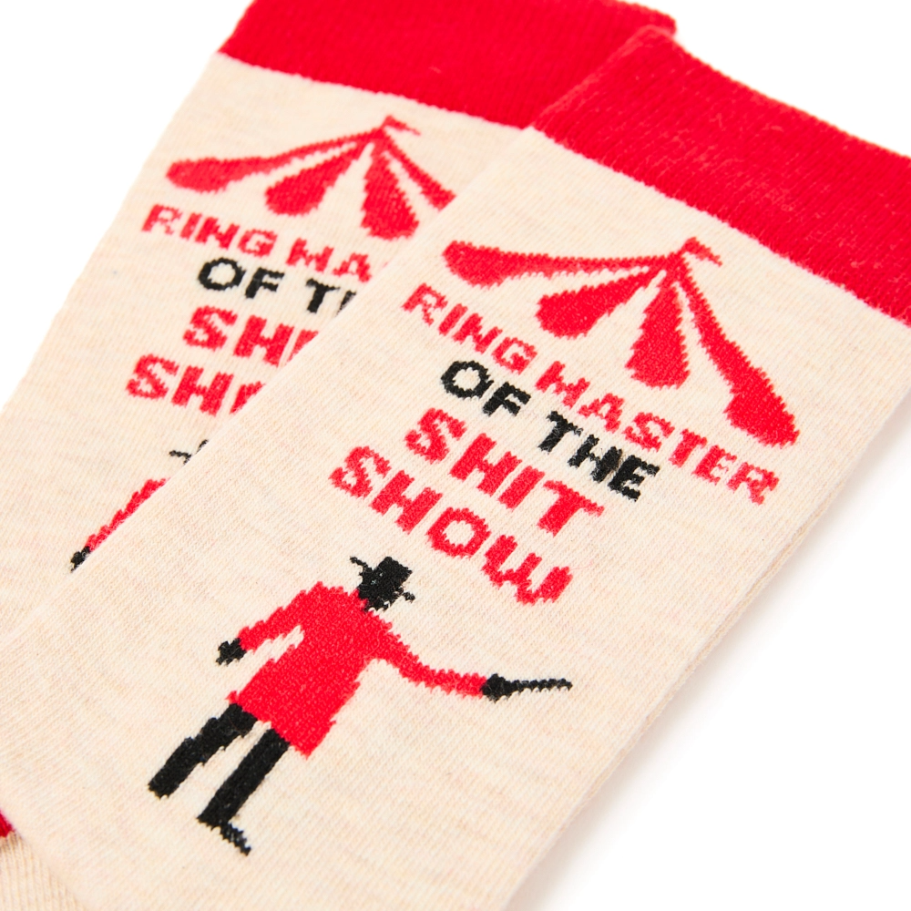Ringmaster Of The Shitshow Sweary Socks