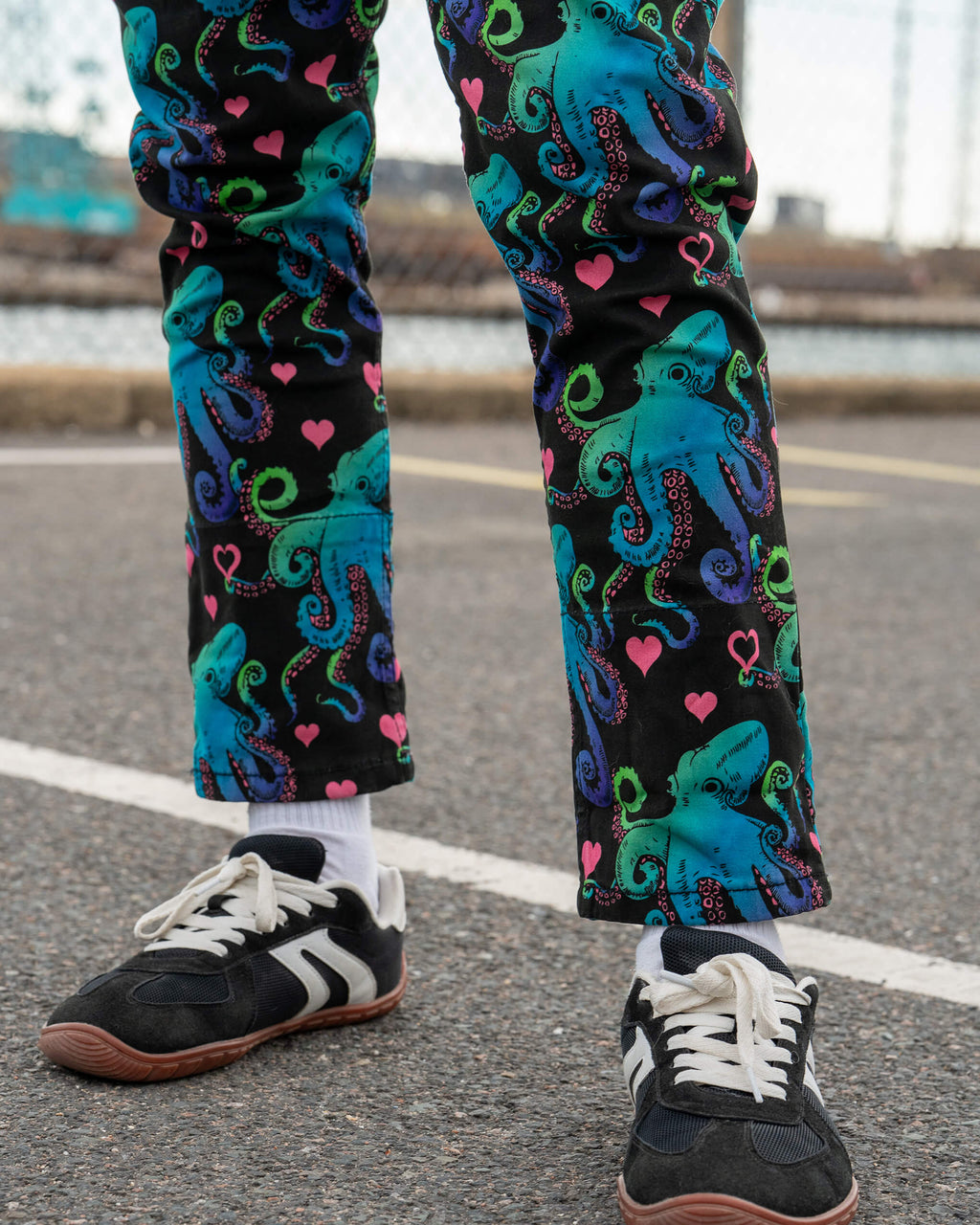 Octopus Love Stretch Twill Dungarees by Run and Fly