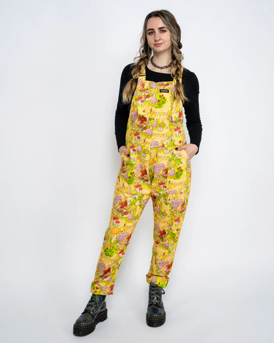 Snail Picnic Stretch Twill Dungarees by Run and Fly