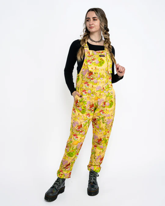 Snail Picnic Stretch Twill Dungarees by Run and Fly