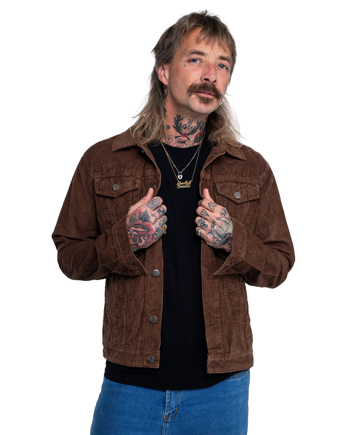 Brown Cord Jacket by Run and Fly