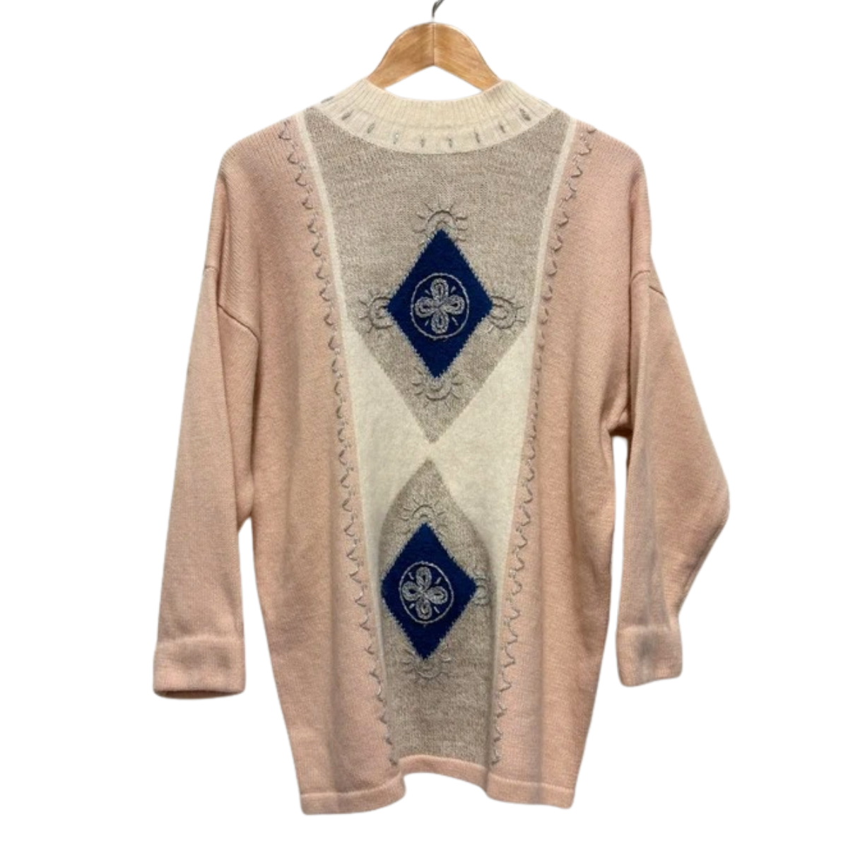 Vintage 80's Jumper M Cosy Cottagecore Pastel Pink Retro Wool Blend