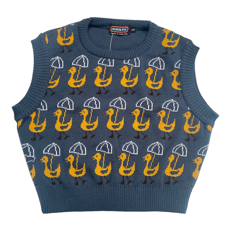 Ducks With Umbrellas Cropped Tank Top Vest by Run and Fly