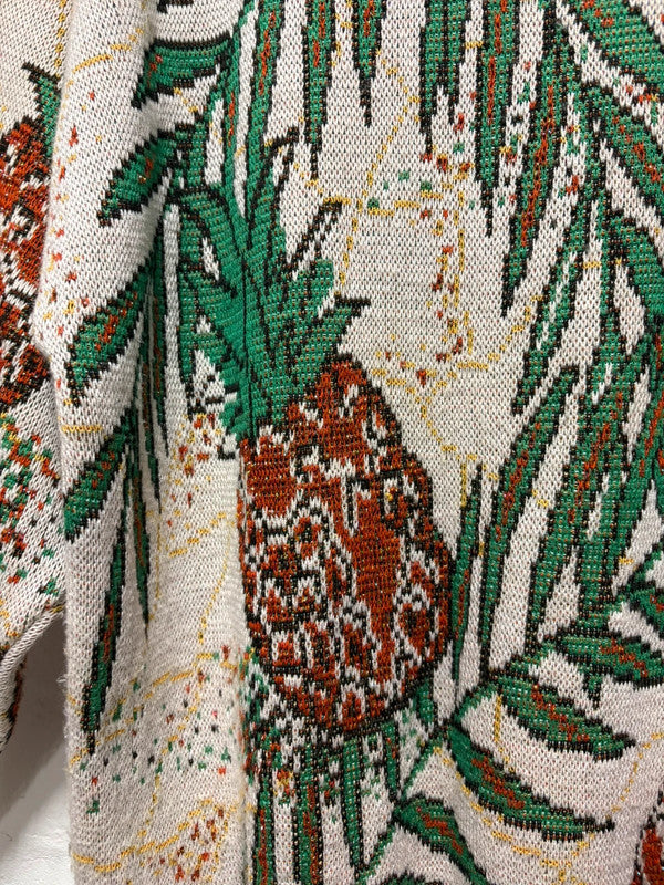 Vintage 80’s Pineapple Jumper 10 12 Jazzy Retro Glitter Kitchen