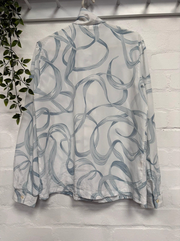 Vintage 80’s Blouse 10 Pussy Bow Collar White True Retro