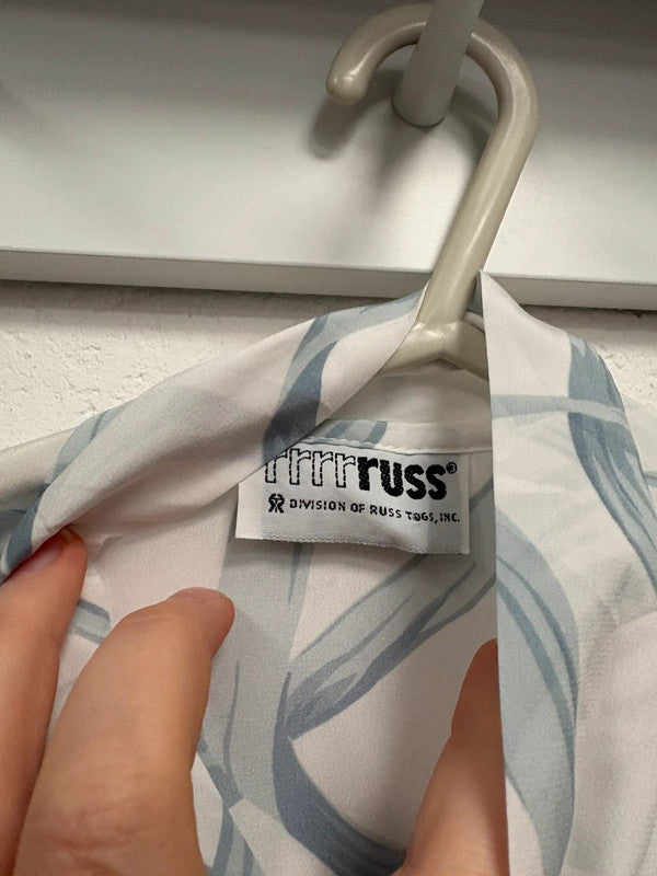 Vintage 80’s Blouse 10 Pussy Bow Collar White True Retro