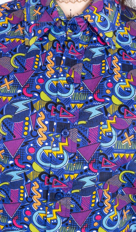 90's Retro Arcade Print Shirt by Run and Fly